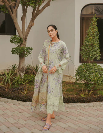 Huma Dilnawaz Summer Collection 23 -Mint Lavender Bunches