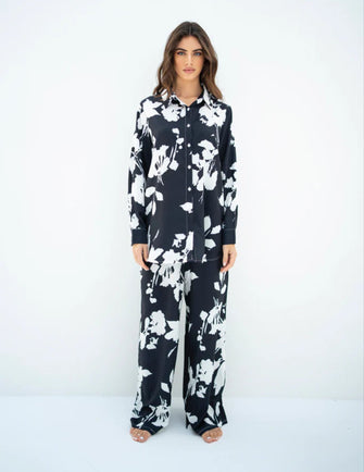 Hassal Spring Summer 23 - Marlyn Black & White Floral Co Ord Set