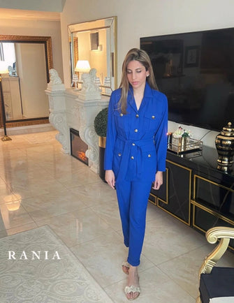 Rania Clothing- Blue Tench Suit