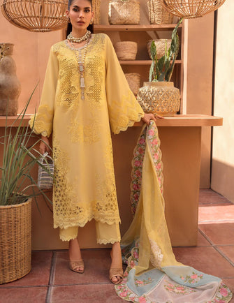 Saira Shakira Serene Luxury Lawn 23 - Sunflower bliss