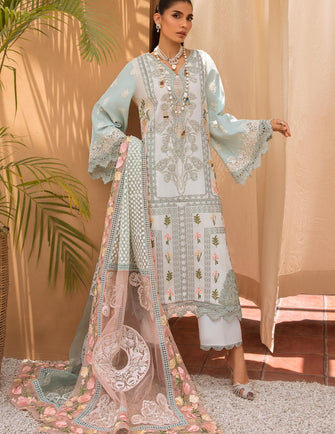 Saira Shakira Serene Luxury Lawn 23 - Snowflake