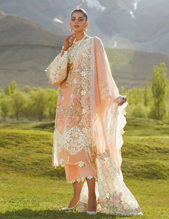 Crimson X Saira Shakira Luxury Lawn 23 - Summer in the Meadows - D1 B