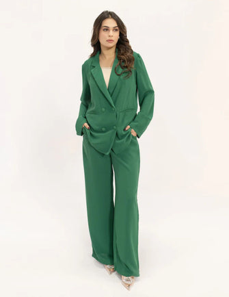 Hassal Spring Summer 24 - Safiya Green Double Breasted Suit