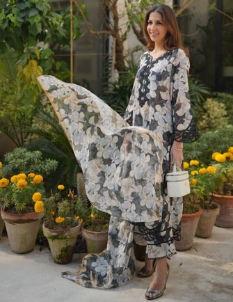 Huma Dilnawaz Summer Lawn Collection 24 - Champa Noir