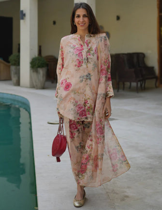 Huma Dilnawaz Summer Lawn Collection 24 - Rustic Rose