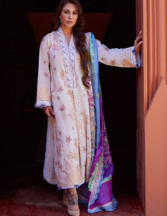 Farah Talib Aziz Suay Luxury Lawn 24 - MIWA IVORY