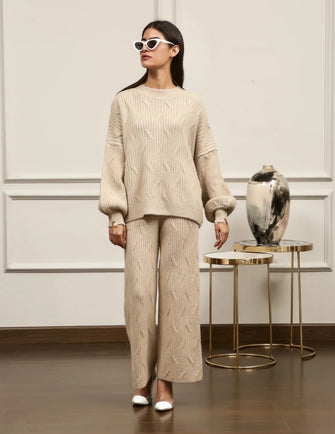 Hassal Autumn Winter -Ava Apricot Knit set