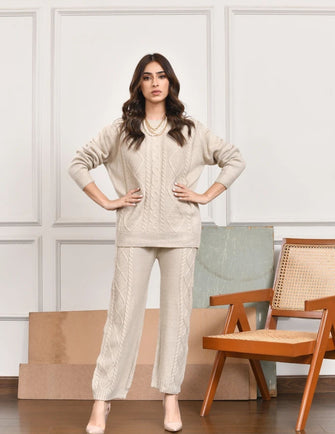 Hassal Autumn Winter - Ania Cable Knitted Separates Khaki