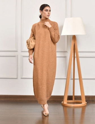 Hassal Autumn Winter - Lia Oversized Dress Khaki