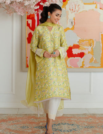 Farah Talib Aziz - Cool cool Summer - EDEN KIWI SHIRT AND DUPATTA