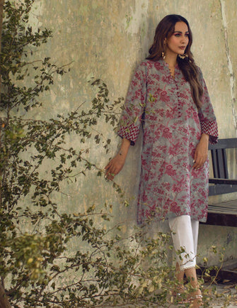 Image Cloite Printed Pret - Floral Printed Kurta - 12408