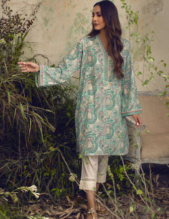 Image Cloite Printed Pret - Floral Printed Kurta - 12396