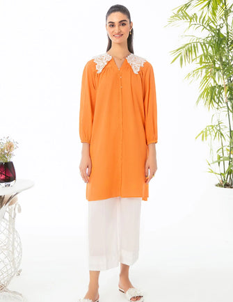 Ammara Khan Mode Vol III - STATEMENT COLLAR SHIRT (D-12)