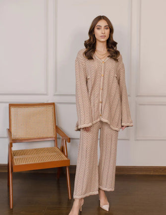 Hassal Autumn Winter 22 - Elif Textured Two Piece Suit