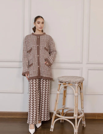 Hassal Autumn Winter 22 - Sofi Contrast Houndstooth Suit