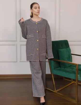 Hassal Autumn Winter 22 -Cicek Grey Two Piece Suit