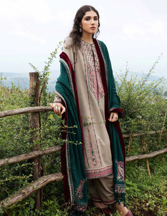 Zara Shahjahan Winter Shawl 22 - WS22-CYRA