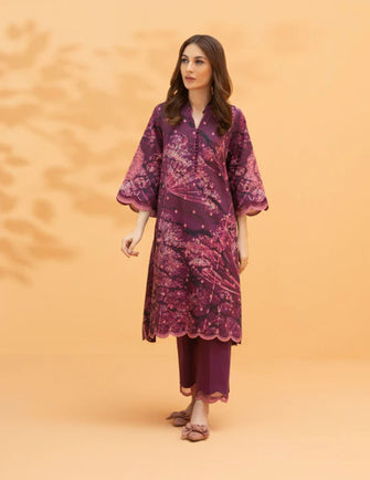 Sapphire Lawn Vol 1 -  2 PIECE - DIGITAL PRINTED EMBROIDERED LAWN SUIT - 002TESG23V14