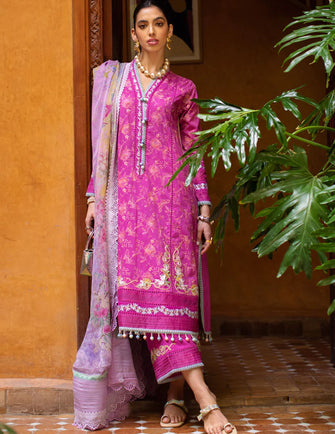 Farah Talib Aziz - Kesh Luxury Unstitched 23- Marrakech Magenta